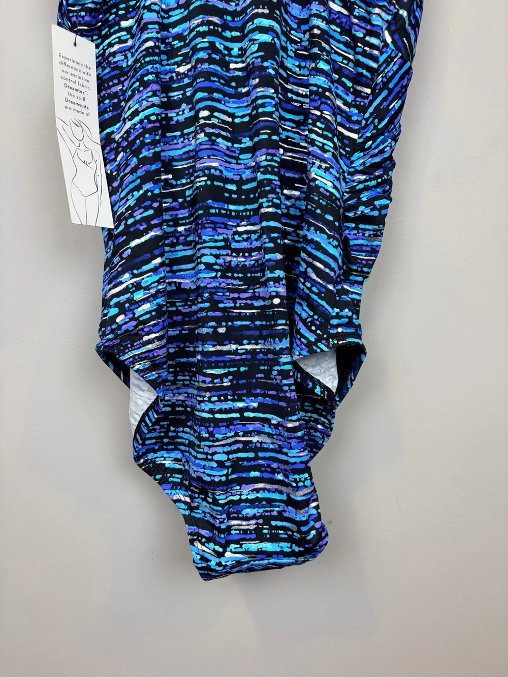 NWT‎ Dreamsuit by Miracle Brands Drape One Piece Swimsuit 12 Ruched
